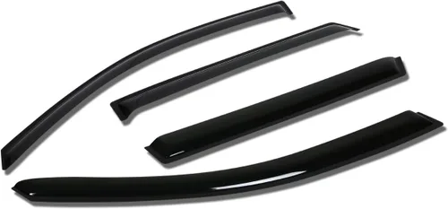 Vista 12 de Auto Dynasty 4 unidades de protector de lluvia para ventana con cinta adhesiva compatible con Sportage 2005-2010, acrílico