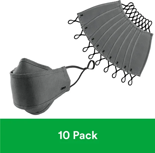 Vista 7 de 3M - Mascarilla diaria reutilizable, lavable, ajustable, con cintas elásticas para las orejas, tela de algodón ligera, 5