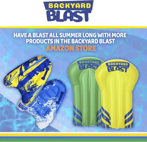 Vista 7 de BACKYARD BLAST Manguera de rociador de 31 pies, accesorio de tobogán de agua y manguera de remojo de aspersor de césped