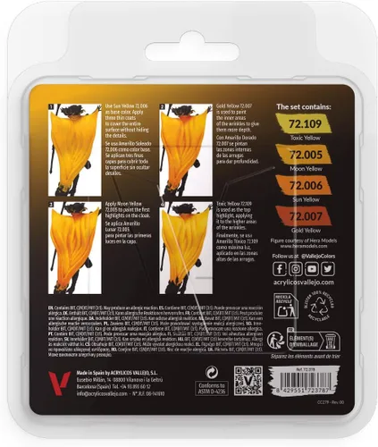 Vista 2 de Vallejo - Set de color amarillo Game Color Contiene 4 botellas de 18 ml (0.60 fl.oz.)