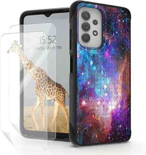 Vista 18 de Funda para Samsung Galaxy A23 Galaxy A13 4G/5G, Galaxy A04, Galaxy A04S, Galaxy A32 5G, con 2 protectores de pantalla, funda protectora híbrida