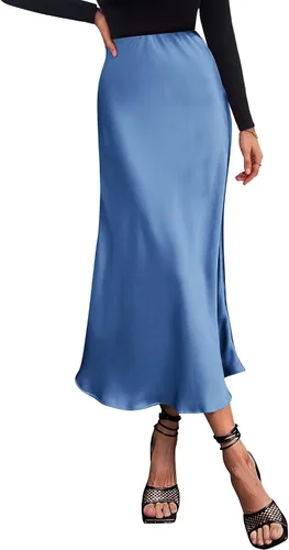 Vista 17 de BTFBM Faldas largas para mujer, trajes de otoño 2026 Azul marino