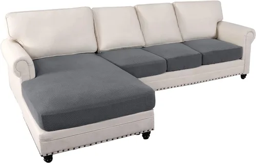 Vista 10 de Fundas para sofá de 3/4 piezas, fundas para sofá en forma de L para sofá seccional, elásticas, más gruesas, de jacquard separado, funda para sofá #1