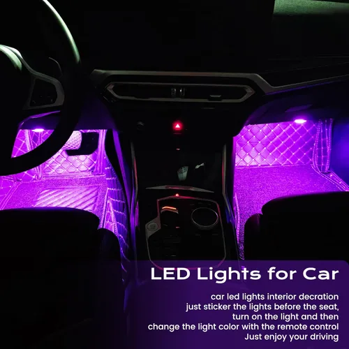 Vista 4 de 4 PCS Luces Estroboscópicas LED Inalámbricas con Control Remoto, 8 Colores USB C Recargables Luces de Emergencia Intermitentes para Automóvil