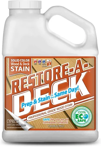 Vista 7 de Restore-A-Deck - Tinte de color sólido para cubiertas y madera exterior (1 galón, gris pardo desierto)
