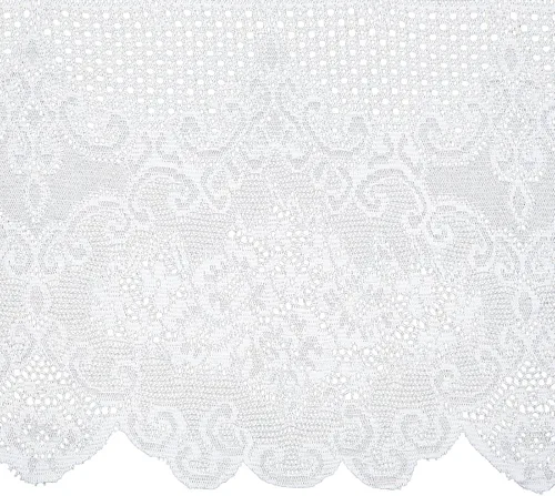 Vista 6 de Juvale Mantel de encaje – Mantel rectangular blanco de 60 x 97 pulgadas, borde festoneado floral vintage, elegante y delicado mantel de fiesta de té