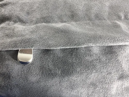 Vista 3 de Tela de microgamuza de color gris/gris, 100% lavable, de lujo, cómoda, de repuesto, cama para perro, con cremallera, funda de edredón, solo funda