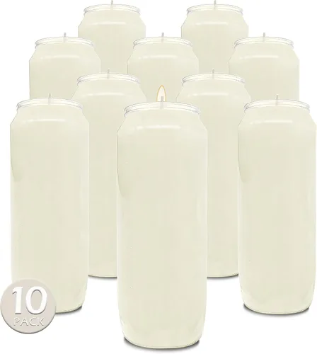 Vista 6 de Hyoola - Velas de oración de 9 días de 7 pulgadas de alto, velas de pilar para uso religioso, conmemorativo, decoración de fiesta, vigilia