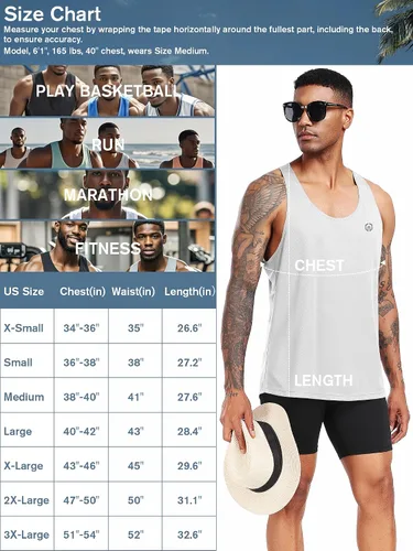 Vista 35 de NELEUS Camiseta sin mangas para hombre para entrenamiento, correr, gimnasio, atlética