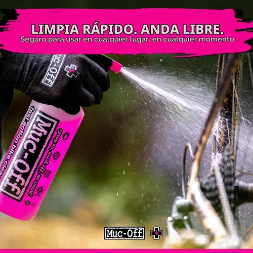 Vista 5 de Muc-Off Nano Tech - Limpiador de bicicletas de 1 litro y lubricante de cadena Bio Dry de 120 ml en paquete con toalla de microfibra Kit