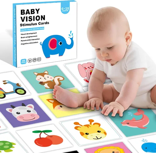 Vista 7 de Tarjetas flash de estimulación visual para bebés 0-3 Months