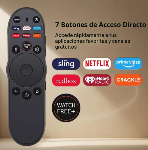Vista 3 de para reemplazo de Smart TV Vizio, para control remoto VIZIO 2019-2024 para Smart TV con control de voz.