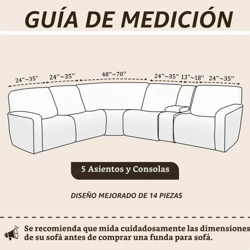 Vista 2 de Arfntevss Fundas de sofá reclinable seccional de terciopelo lavables, juego de fundas de sofá seccional de esquina para sofá reclinable elástico