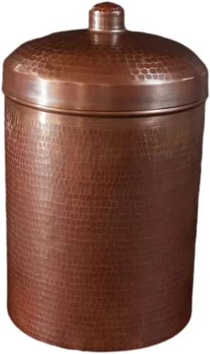 Vista 8 de Sertodo Copper Recipiente de compost de cocina Calibre pesado, martillado a mano, 100% cobre puro Elegante y sostenible