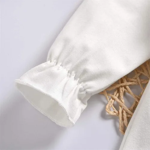 Vista 5 de MODNTOGA Camisa básica de manga larga para niños y niñas, 3 colores sólidos, cuello de muñeca