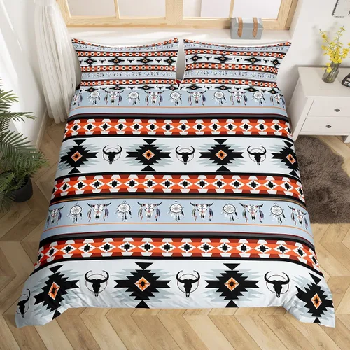 Vista 51 de Juego de funda de edredón con diseño de caballos, atrapasueños para niños, adolescentes, hombres, funda de edredón con estampado de caballos