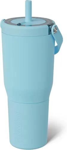 Vista 21 de BrüMate Resa - Vaso de viaje 100% a prueba de fugas de 25 onzas con asa y pajilla, popote SoftSip flexible, funda de silicona para mayor
