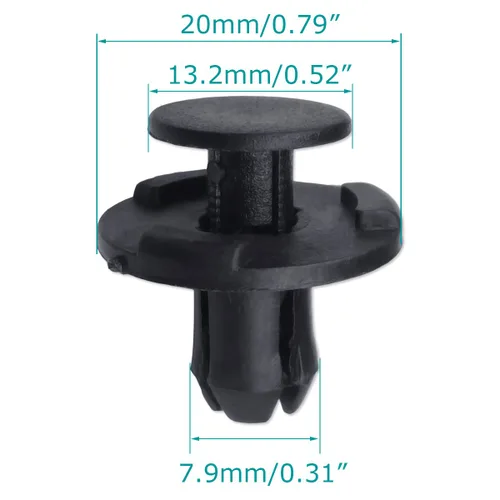 Vista 3 de Lantee 50 clips de empuje para guardabarros para parachoques de capó 01553-05323 para Nissan Sentra Rogue Murano Maxima Frontier Armada Altima 350Z