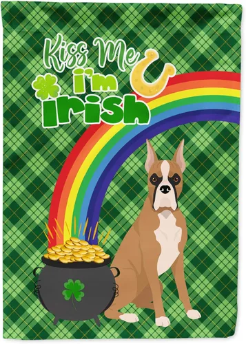 Vista 191 de Caroline's Treasures WDK4731GF - Bandera decorativa para jardín del día de San Patricio, color negro y tostado, Airedale Terrier, para jardín