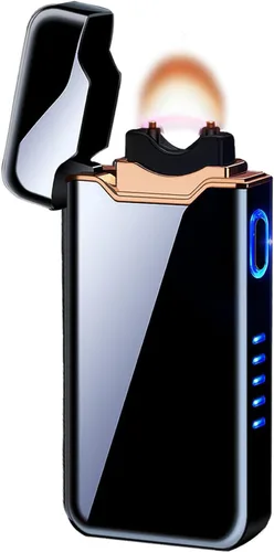 Vista 14 de SKRFIRE Encendedor eléctrico resistente al viento recargable – Diseño de arco de plasma, carga USB, linterna multimodo e indicador de batería