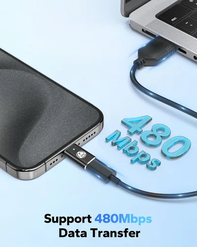 Vista 3 de MoKo Adaptador Lightning hembra a USB C macho, paquete de 4, adaptador Lightning USB C para iPhone 17 Air 16 15 Pro Max, Galaxy S24, adaptador