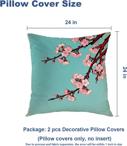 Vista 372 de Batmerry Autumn Pumpkin Templeton Throw Pillow Covers, Green Leaves Paths Forests Decorative Pillow Covers Digital Printing Blended for Couch Sofa