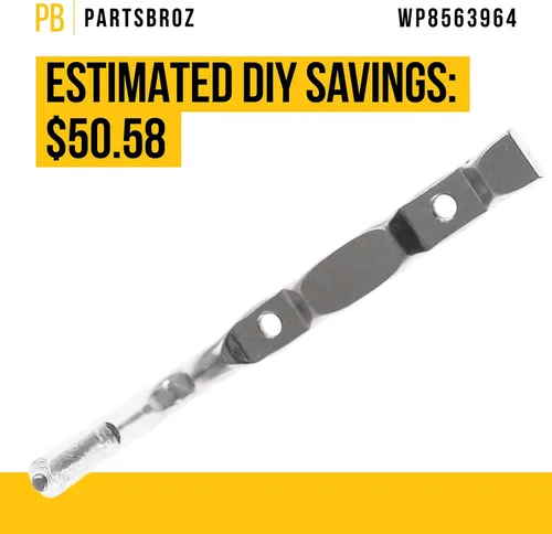 Vista 4 de WP8563964 8563964 - Brazo de bisagra de tapa compatible con Whirlpool Kenmore Maytag - Reemplaza AP6004844 1180358 PS11746532 - Elemento mide