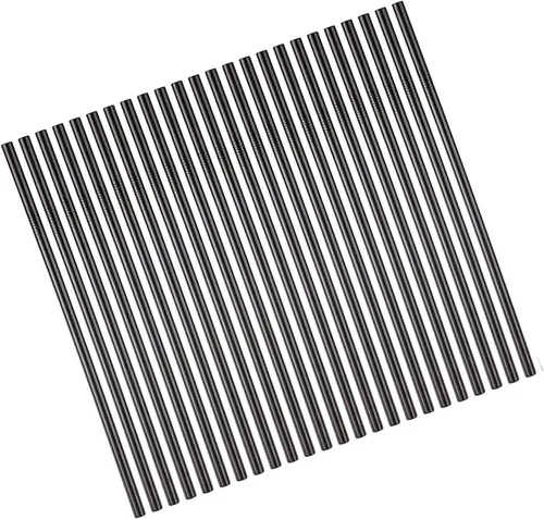 Vista 9 de Pajitas rectas de metal reutilizables azules, 100 unidades a granel (8.5 pulgadas de largo, azul-100 piezas rectas)