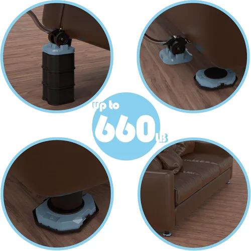 Vista 6 de Herramienta de elevación de muebles, elevador de muebles resistente y juego de mudanzas con deslizadores – Mueve fácilmente artículos pesados