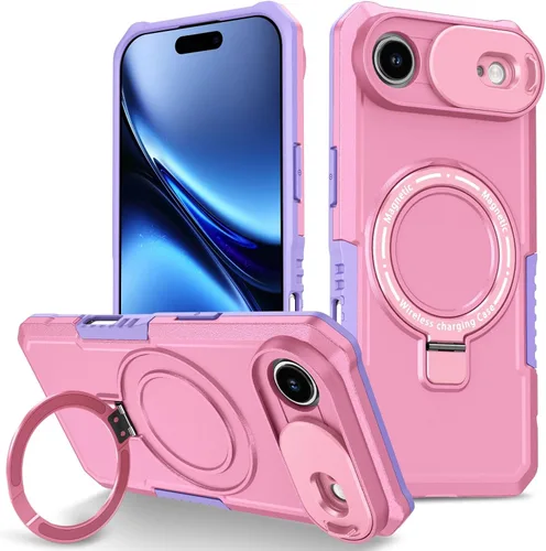 Vista 88 de Funda magnética para iPhone 11, soporte de anillo con ventana corrediza, funda protectora mate a prueba de golpes para iPhone 11 6.1, fundas