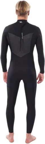 Vista 3 de Rip Curl Hombre Dawn Patrol 3/0.079 in Back Zip Full Wetsuit - Negro