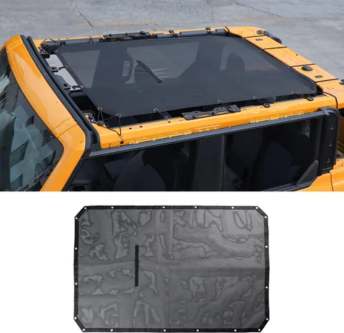 Vista 8 de Parasol de malla para el sol, cubierta superior de bikini proporciona protección solar UV en el techo, accesorios para Ford Bronco de 2 puertas 2021