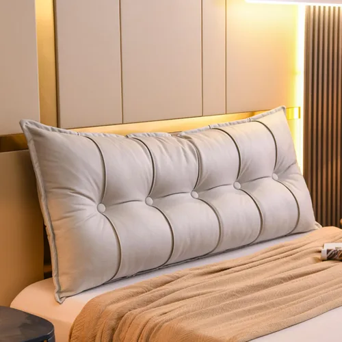 Vista 10 de Almohada grande para cabecero, cojín de cuña para reposo en cama, almohada de lectura, impermeable, para sentarse en la cama, sofá cama, respaldo