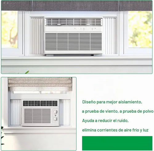 Vista 6 de Forestchill Panel lateral de aire acondicionado de ventana con marco, se adapta a la mayoría de unidades de 10,000 BTU, kit de cortina de relleno