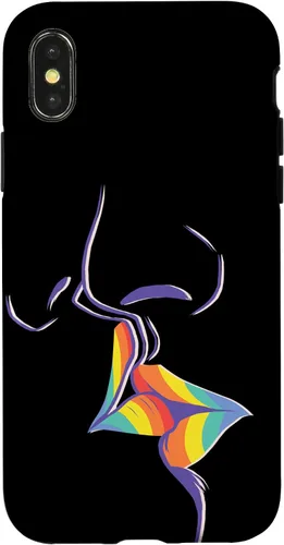 Vista 5 de Funda de regalo LGBT Lesbian Gay Pride LGBTQ Kiss Rainbow para iPhone 17
