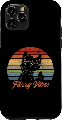 Vista 28 de iPhone 13 Pro Max Retro Furry Fandom Furry Vibes - Lindo estuche de traje OwO