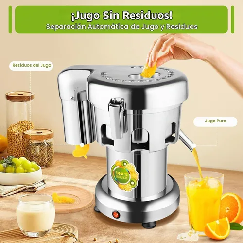 Vista 2 de Máquina extractor de jugo comercial resistente, fabricante de exprimidores de acero inoxidable para frutas y verduras Herramienta centrífuga