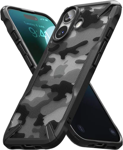 Vista 10 de Funda Ringke Fusion-X para iPhone 15 [Recortes precisos para lentes de cámara] Funda protectora a prueba de golpes de amortiguación pesada de ajuste