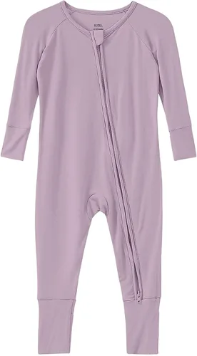 Vista 39 de Pijama de viscosa de bambú sin pies para niños y niñas, pijamas con cremallera para dormir y jugar, mameluco - 0-24 meses