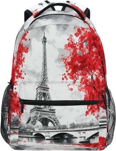 Vista 10 de Mochila para adultos, mochila escolar casual, bolsa de viaje con cremallera, Abstracción Fuego Agua Béisbol De, Mochilas Daypack