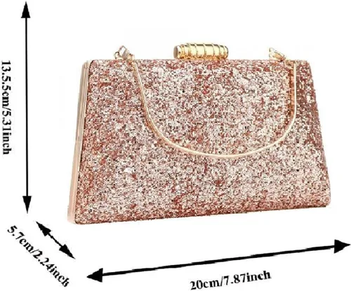 Vista 3 de YYW Bolso de noche para mujer, bolso de fiesta de boda y bolso de hombro