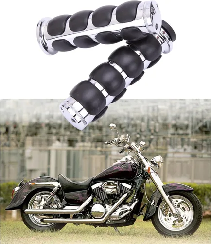 Vista 10 de DREAMIZER 25.4MM Motorcycle Handlebar Grips 1 inch Compatible with Honda Shadow Spirit 750 Valkyrie Fury VTX1300 VTX1800 VT400 VT750 VT1100 - Smooth
