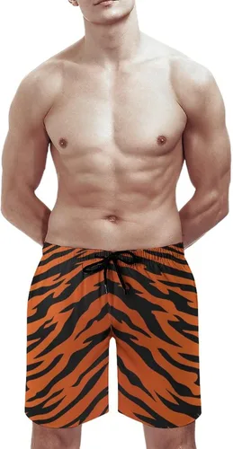 Vista 3 de Homokoir Men's Swim Trunks Bathing Suits Funny Tiger Print Quick Dry Board Shorts