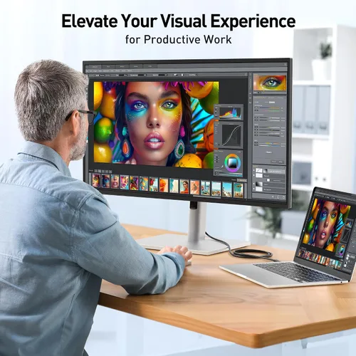 Vista 5 de Cable Matters - cable 60 Hz USB-C para DisplayPort 4K (compatible con puerto Thunderbolt 3), Negro