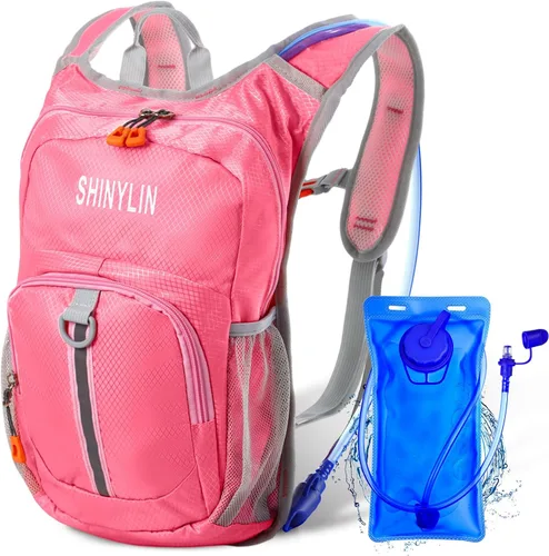 Vista 9 de Shinylin Mochila de Hidratación para Niños con Vejiga de Agua de 1.5L Mochila de Senderismo Ligera para Niños o Niñas Niños Ciclismo Escalada Correr