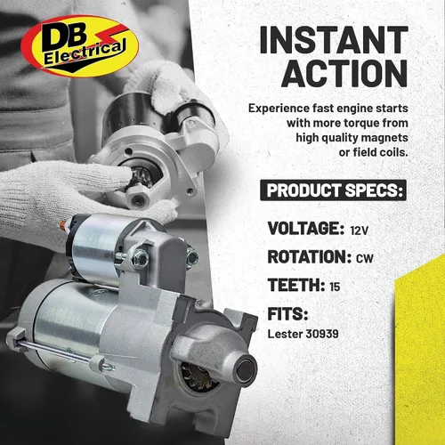 Vista 3 de DB Electrical Arrancador 410-22084 compatible con/reemplazo para tractores Briggs & Stratton 593486, 797722