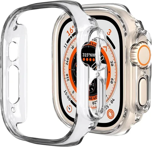 Vista 23 de Funda rígida de policarbonato compatible con Apple Watch Ultra 3/2/1 de 1.732 pulgadas, resistente a impactos, a prueba de golpes, con borde