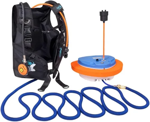 Vista 2 de GOYOJO Buceo Snorkel Ventilador Sin Tanque Portátil Subacuático Recargable Tanque de Buceo Compresor de Aire Impermeable (Q2A-39.4 ft)