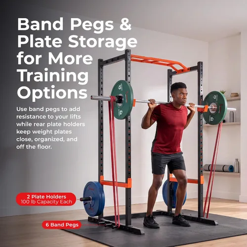 Vista 7 de Sunny Health & Fitness Power Rack & Cage Systems for Home Gym Training