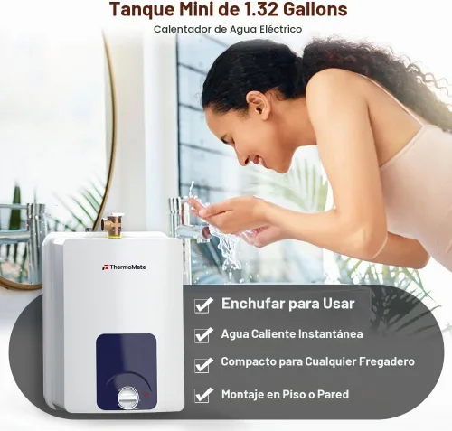 Vista 2 de ThermoMate Calentador de agua eléctrico con certificación UL, ES150B, punto